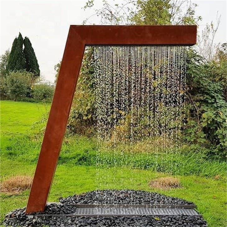 Corten Steel Water Curtain Outdoor