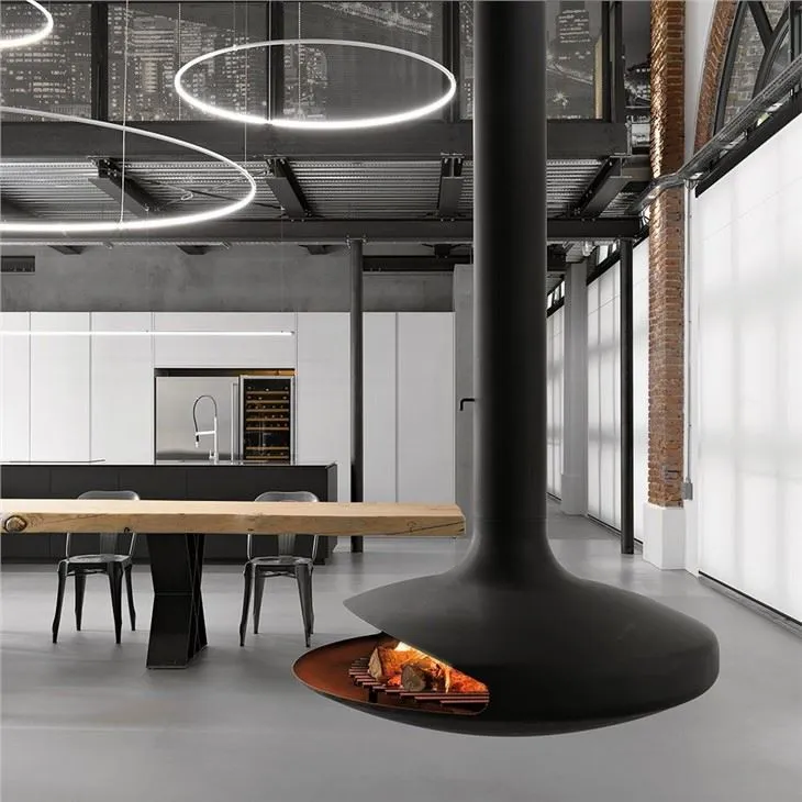 Suspended From A Ceiling Hanging Fireplaces