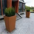 Corten Steel Flower Pot With Drainage