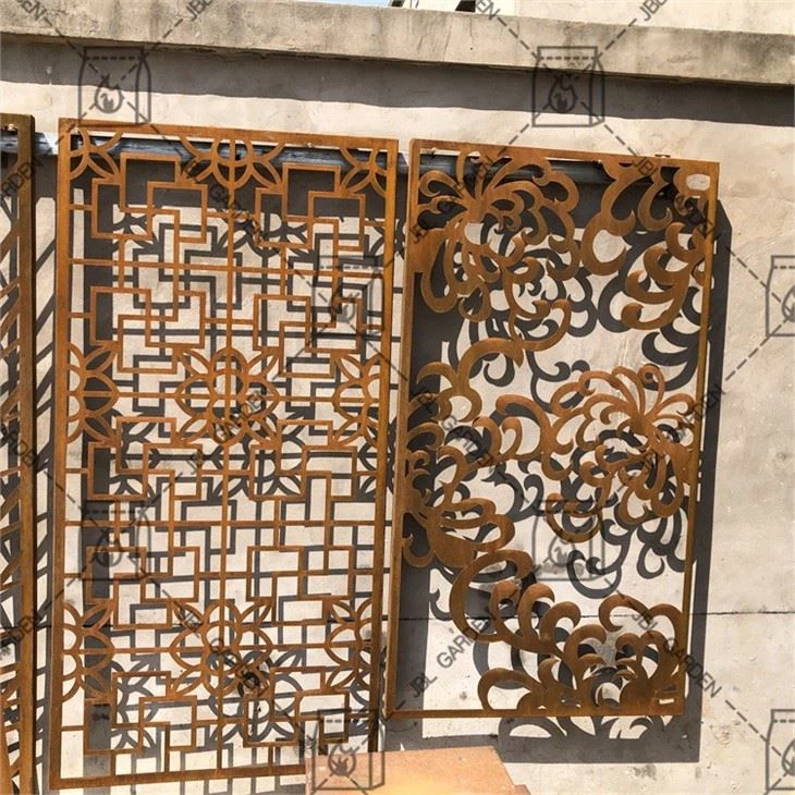 Outdoor Garden Fence Steel Corten