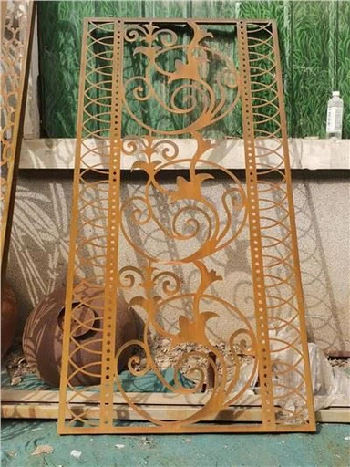 Stalowe panele ogrodzeniowe Corten i bariera wizualna