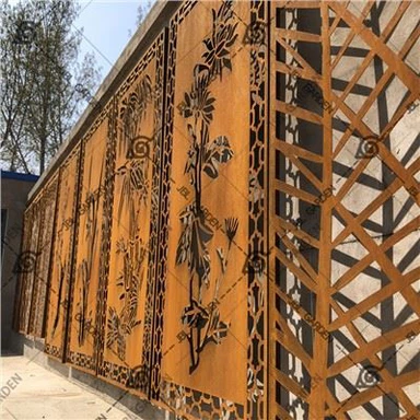 Zewnętrzny metalowy panel wycinany laserowo