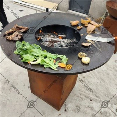 Grill do kuchni na zewnątrz ze stali Corten