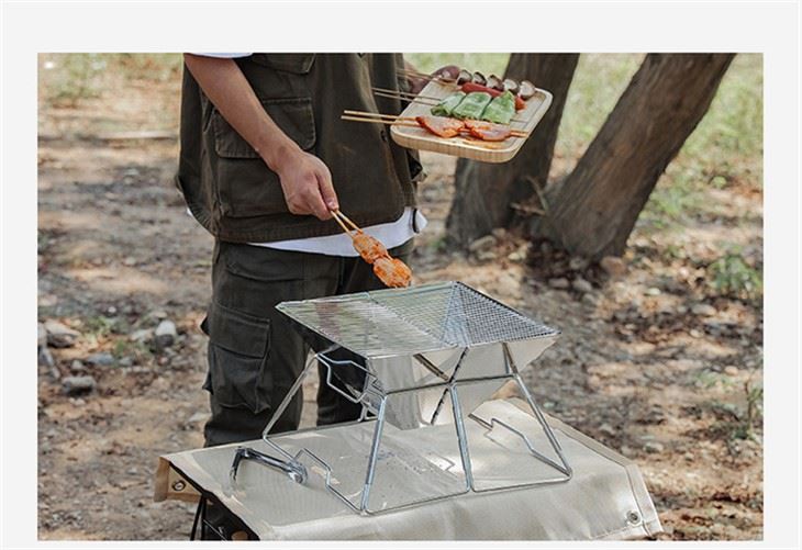 Grill BBQ ze stali nierdzewnej