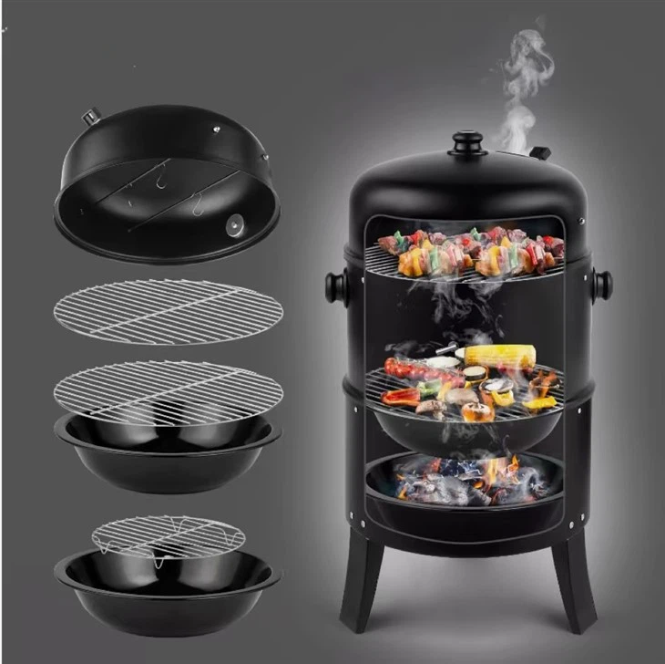 Przenośny grill do pieczenia mięsa na świeżym powietrzu 3 w 1