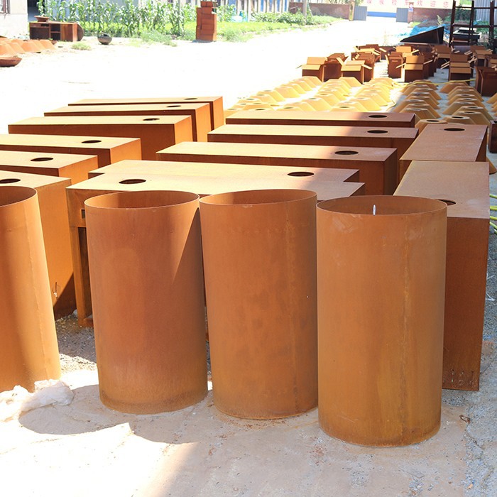 Large Corten Steel Plant Pot factory