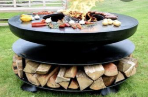 Stół grillowy z paleniskiem ogrodowym