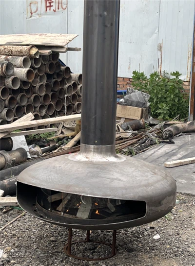 Wiszące palenisko ze stali Corten