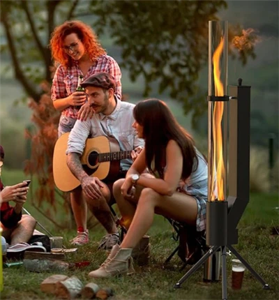 Bezdymny piec rakietowy na pellet drzewny