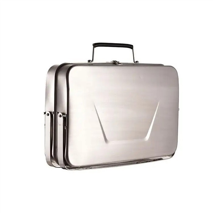 Stainless Steel Outdoor Folding Suitcase BBQ Grill