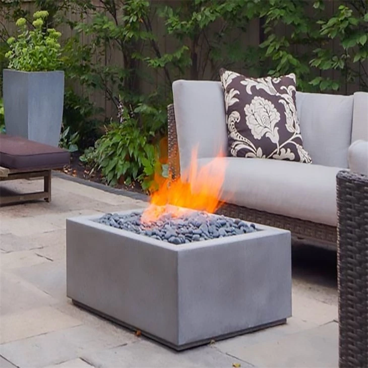 Steel Rectangle Gas Fire Pit high quality