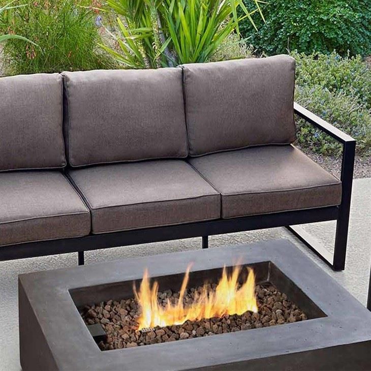 Steel Rectangle Gas Fire Pit best